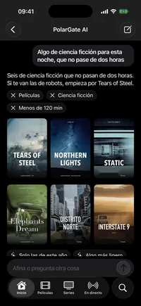 PolarGate AI en el iPhone, con la misma respuesta que en la tele